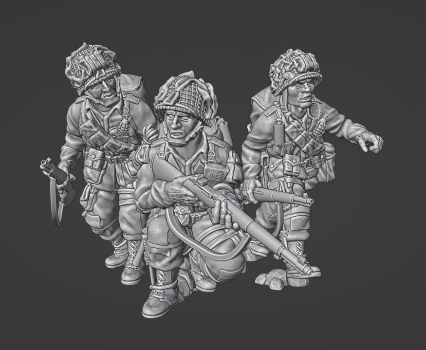 Colonel Muller Miniatures US Paratroopers Rifle Team 5 28mm