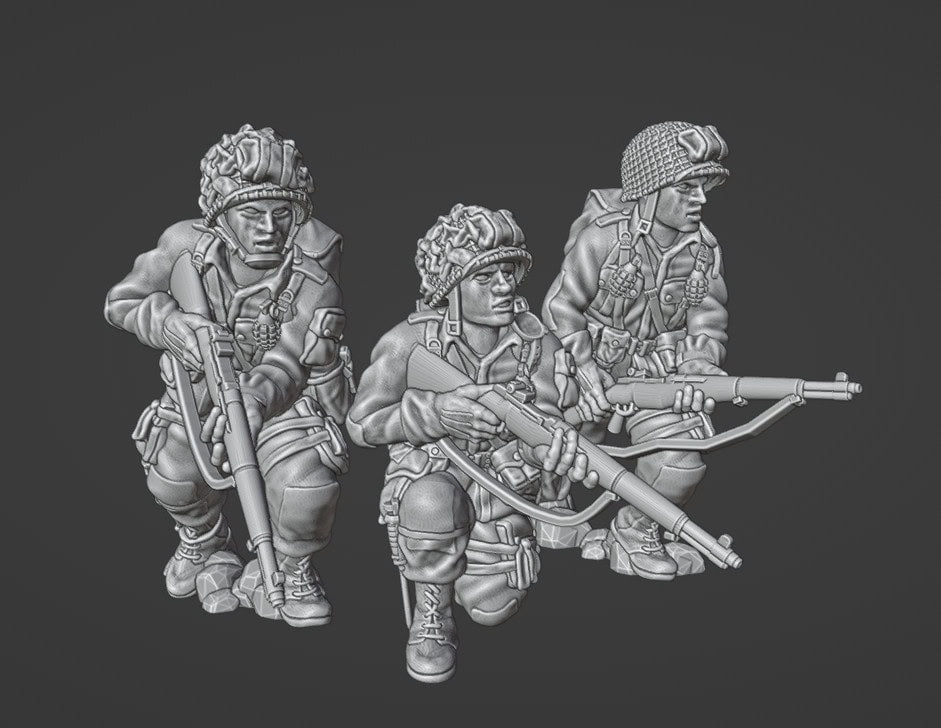 Colonel Muller Miniatures US Paratroopers Rifle Team 1 28mm