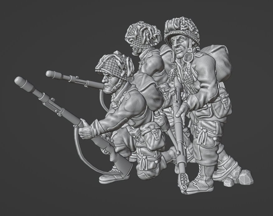 Colonel Muller Miniatures US Paratroopers M1 Garand & M7 GL 28mm