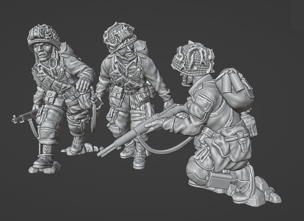 Colonel Muller Miniatures US Paratroopers Rifle Team 5 28mm