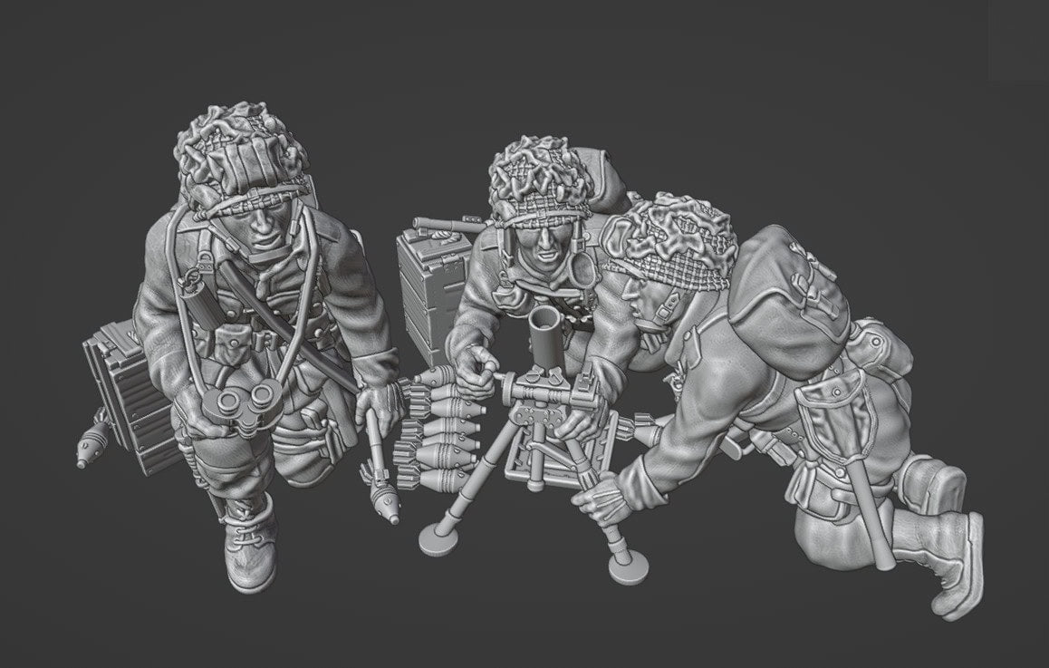 Colonel Muller Miniatures US Paratroopers M2 MORTAR 28mm