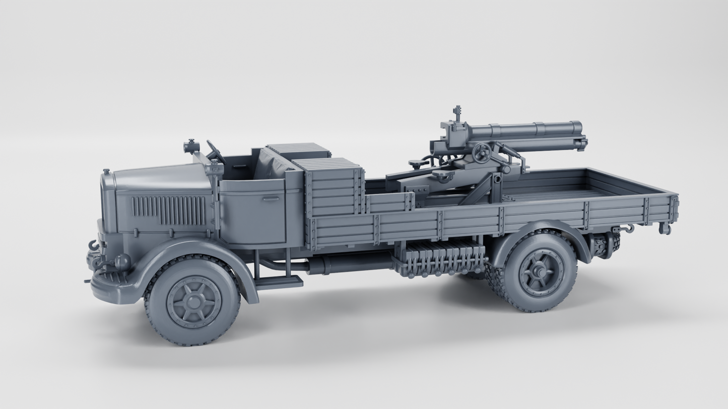 Wargame 3d Autocannone da 100/17 su Lancia 3RO Italy WW2
