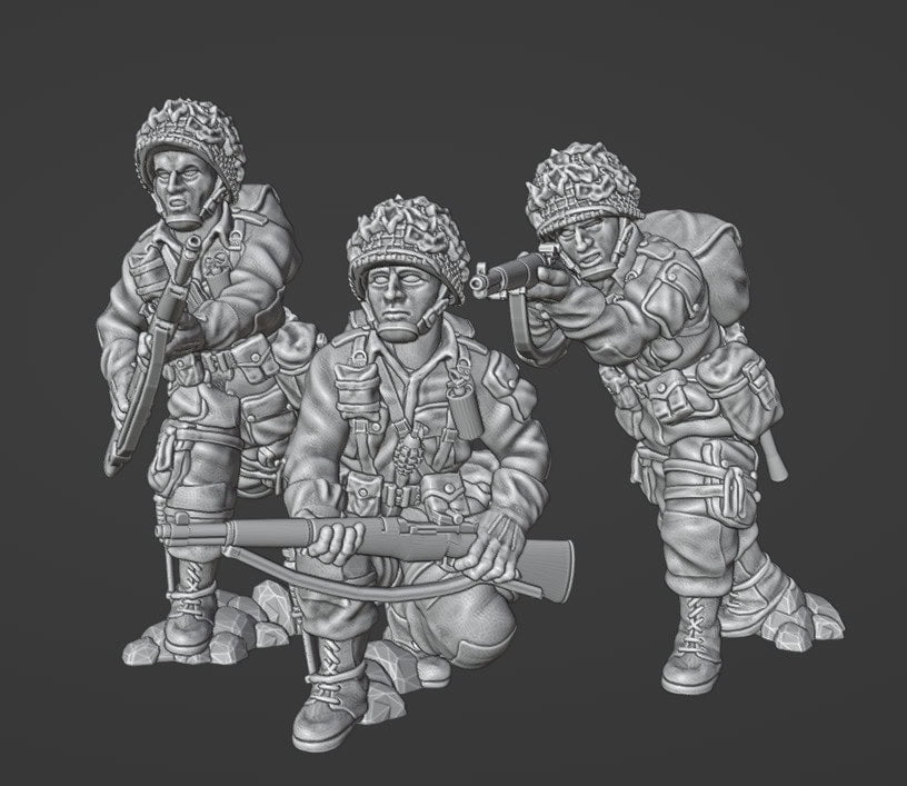 Colonel Muller Miniatures US Paratroopers Rifle Team 2 28mm