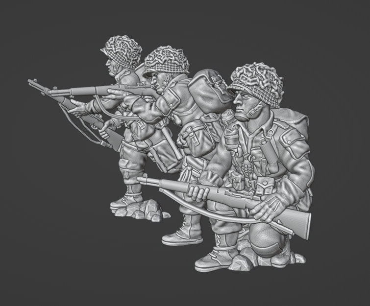 Colonel Muller Miniatures US Paratroopers Rifle Team 2 28mm