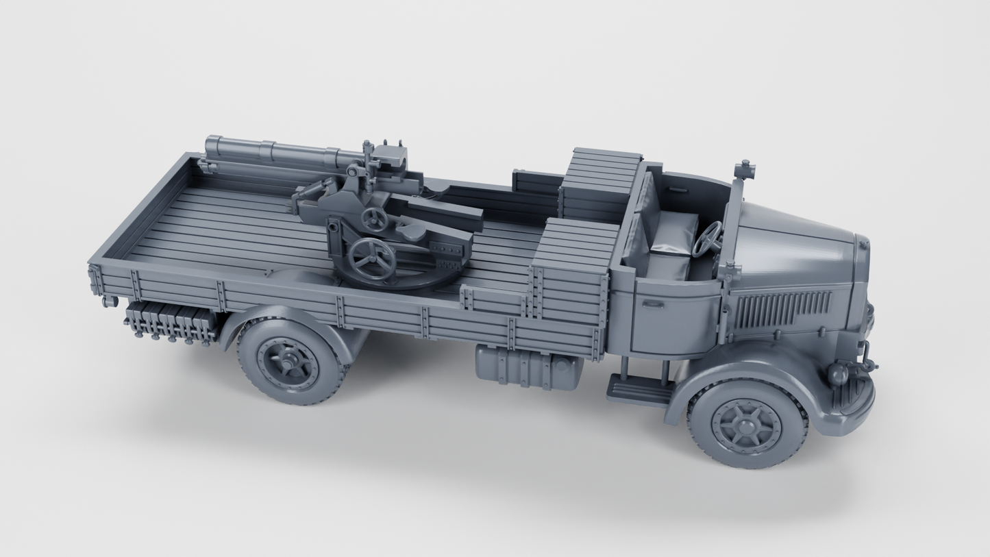 Wargame 3d Autocannone da 100/17 su Lancia 3RO Italy WW2