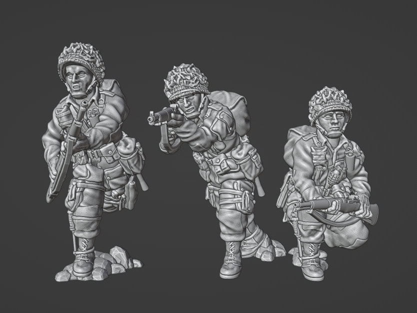 Colonel Muller Miniatures US Paratroopers Rifle Team 2 28mm