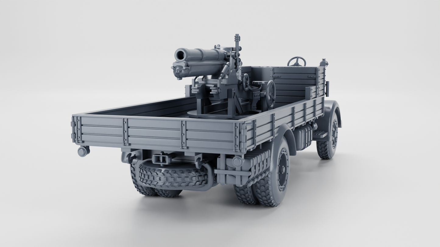 Wargame 3d Autocannone da 100/17 su Lancia 3RO Italy WW2