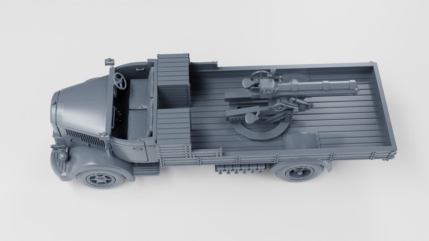 Wargame 3d Autocannone da 100/17 su Lancia 3RO Italy WW2