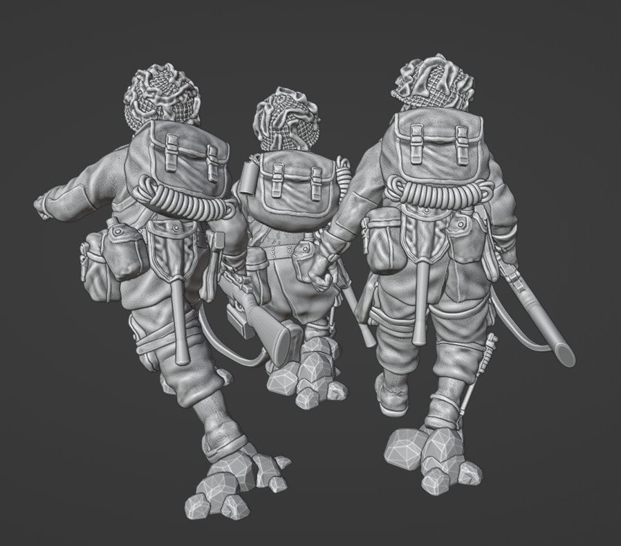 Colonel Muller Miniatures US Paratroopers Rifle Team 5 28mm