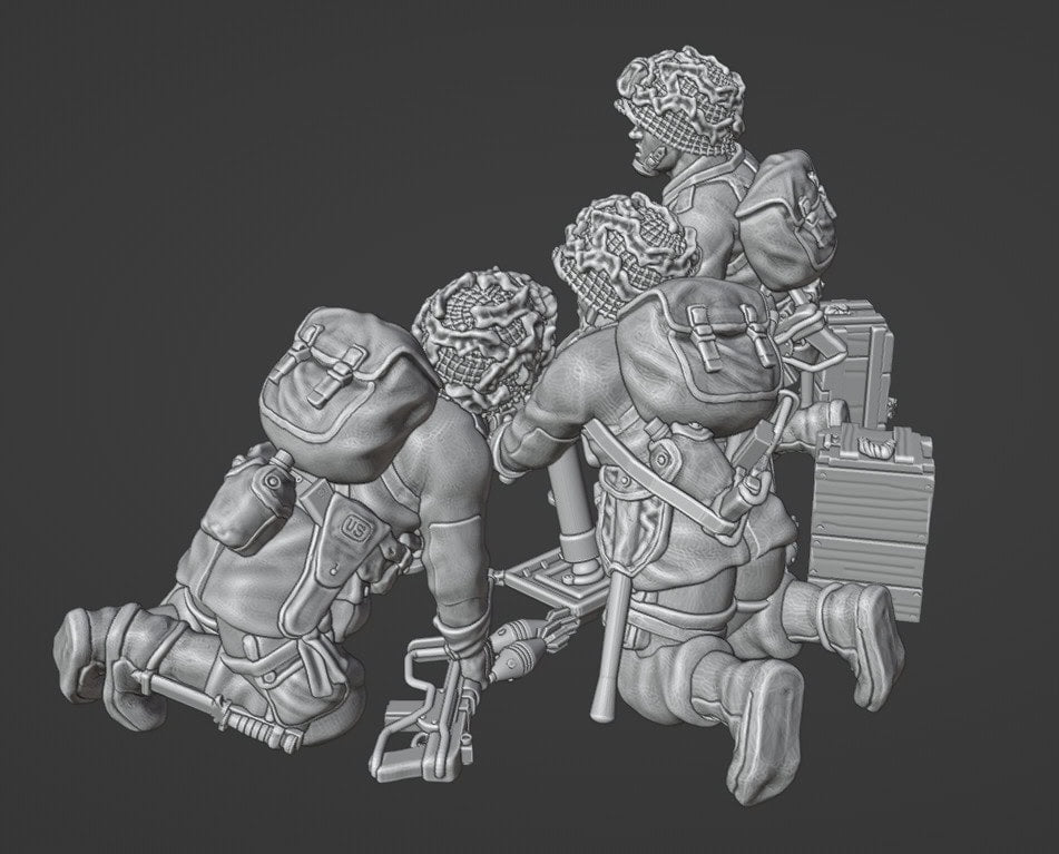 Colonel Muller Miniatures US Paratroopers M2 MORTAR 28mm