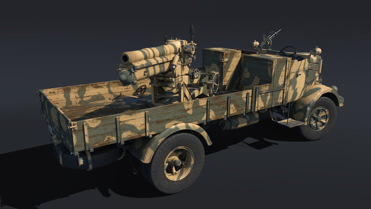 Wargame 3d Autocannone da 100/17 su Lancia 3RO Italy WW2