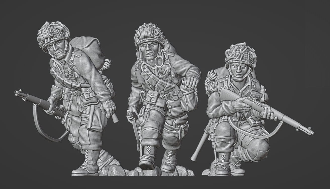 Colonel Muller Miniatures US Paratroopers Rifle Team 5 28mm