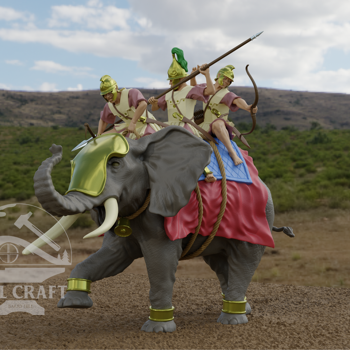 Hill Craft Carthaginian North African War Elephant Pose 3