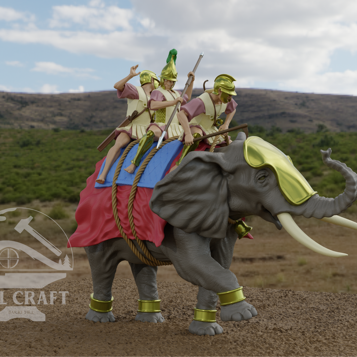 Hill Craft Carthaginian North African War Elephant Pose 3