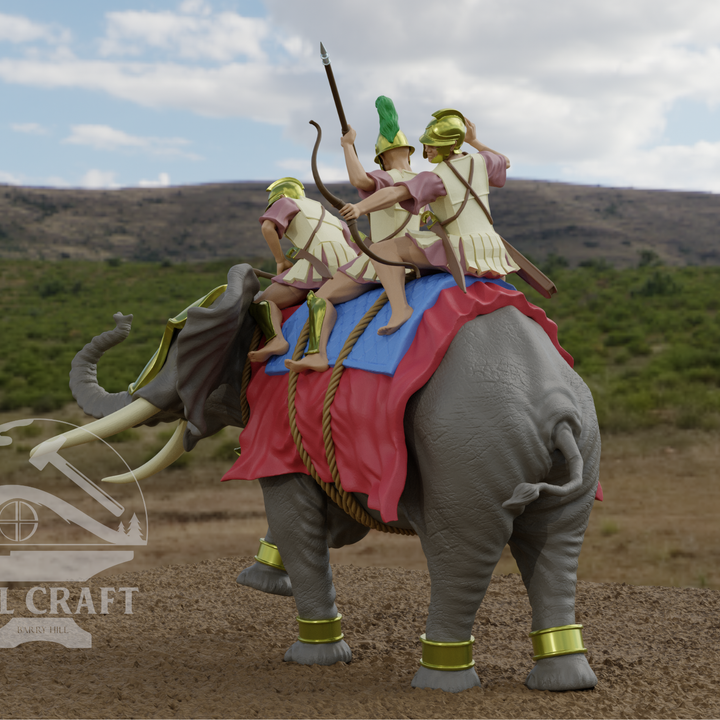 Hill Craft Carthaginian North African War Elephant Pose 3