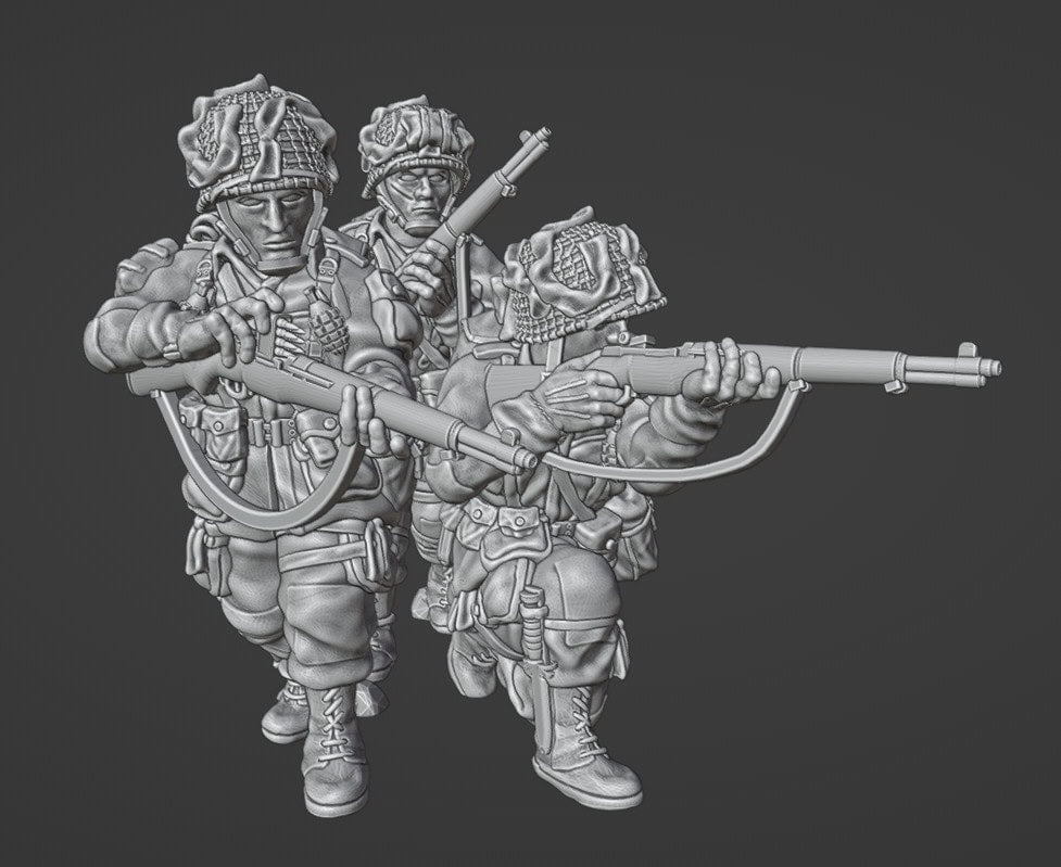 Colonel Muller Miniatures US Paratroopers Rifle Team 4 28mm