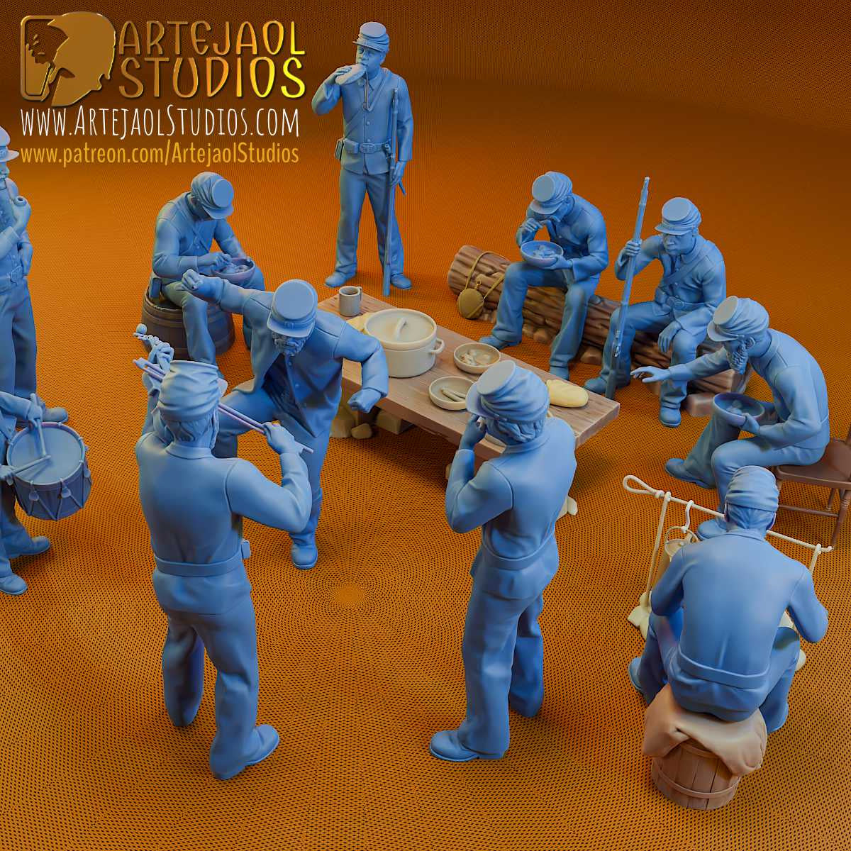 AMERICAN CIVIL WAR UNION CAMP 1861-65 Artejaol Studios Miniatures