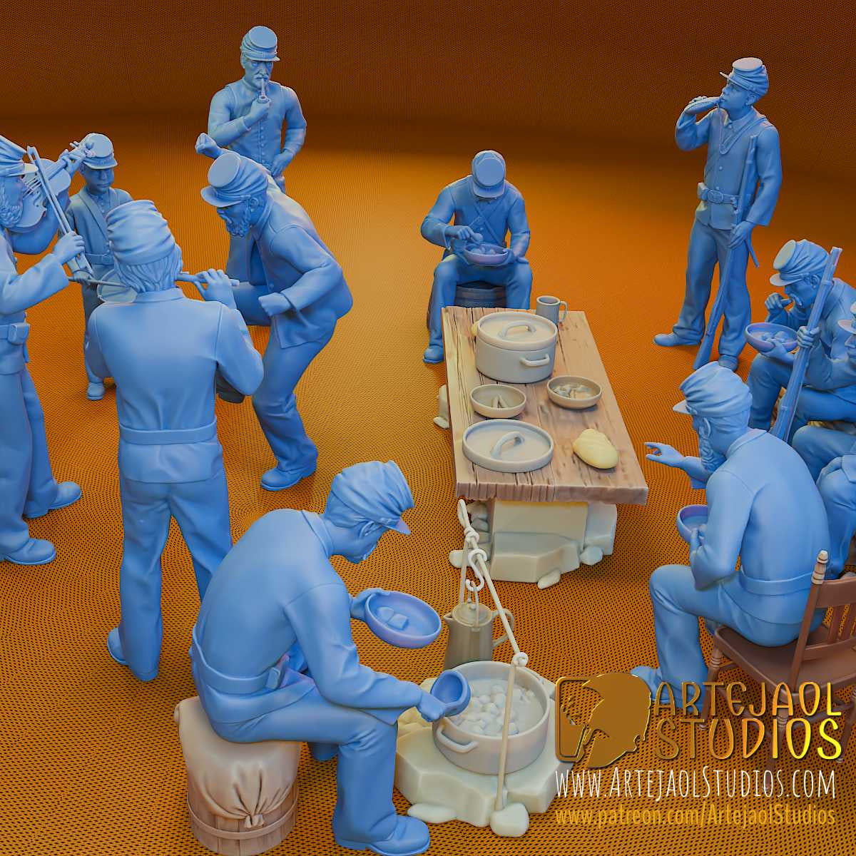 AMERICAN CIVIL WAR UNION CAMP 1861-65 Artejaol Studios Miniatures