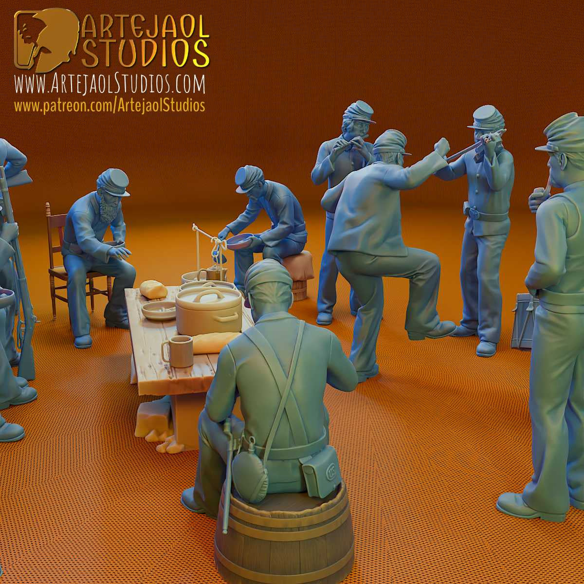 AMERICAN CIVIL WAR UNION CAMP 1861-65 Artejaol Studios Miniatures