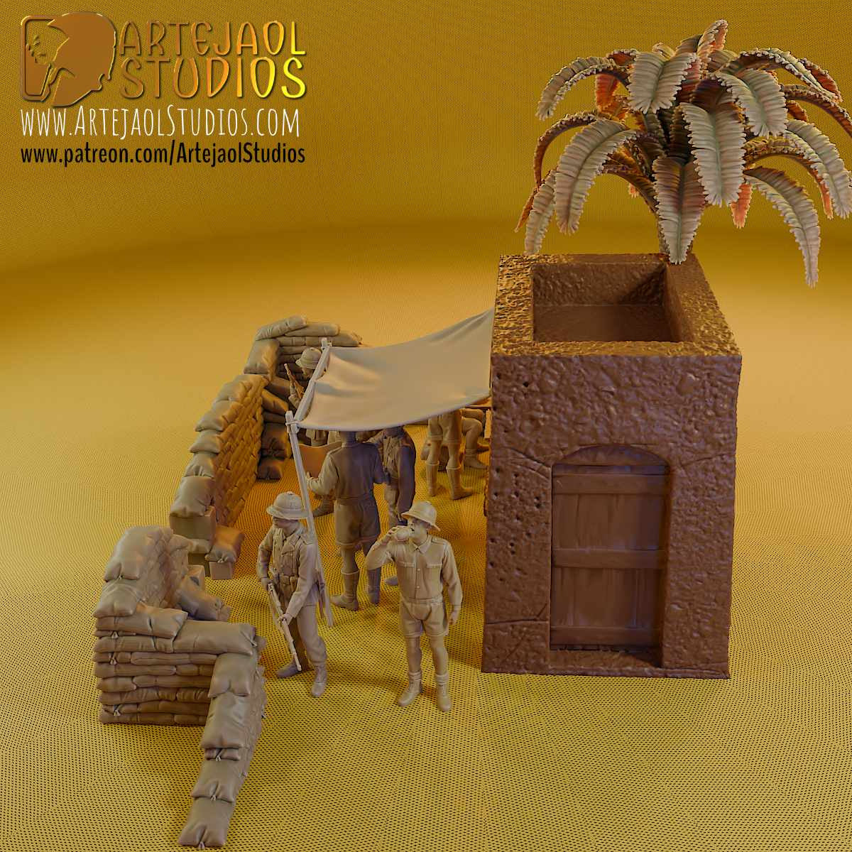 AFRIKA KORPS and ERWIN ROMMEL AFRICA WW2 Artejaol Studios Miniatures