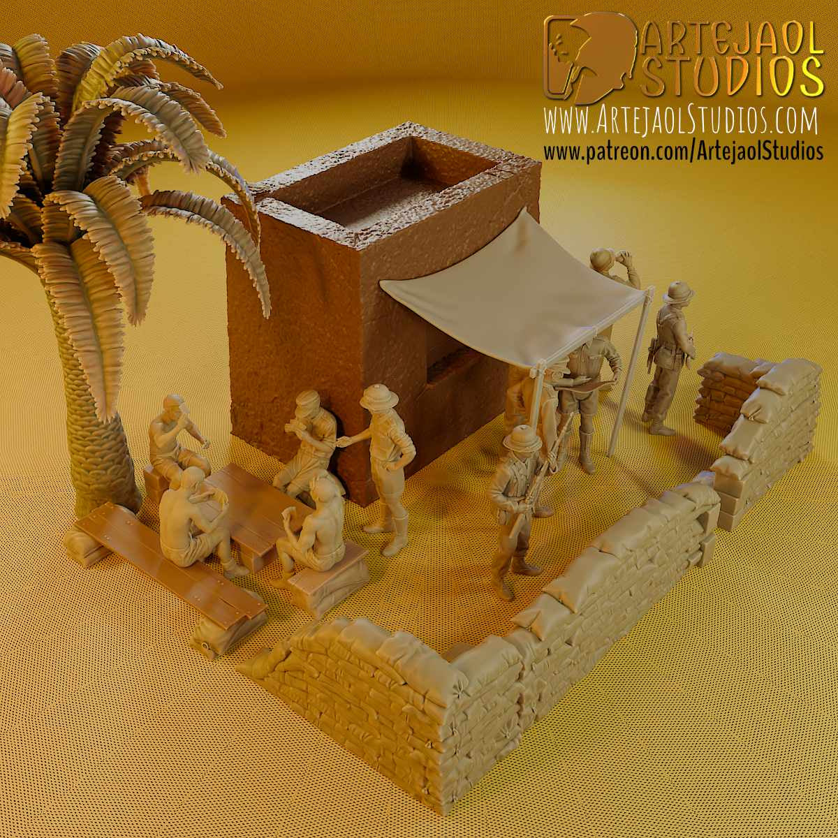 AFRIKA KORPS and ERWIN ROMMEL AFRICA WW2 Artejaol Studios Miniatures