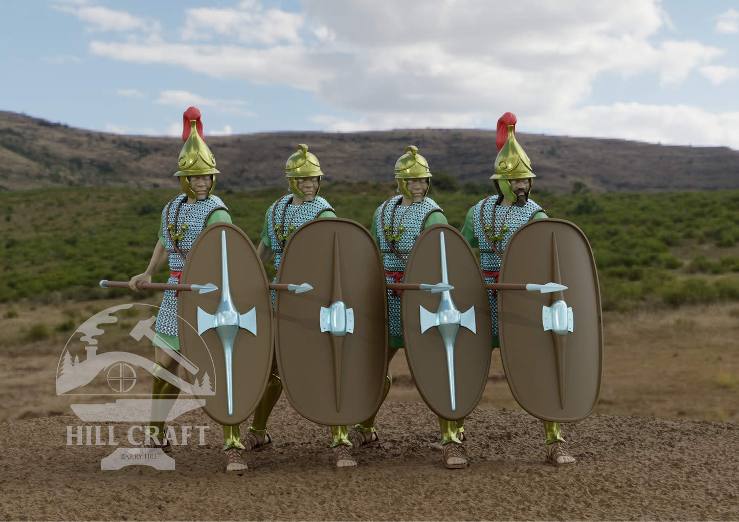Hill Craft Punic Wars Carthaginian Heavy Libyan Spearmen ATTACK POSE A