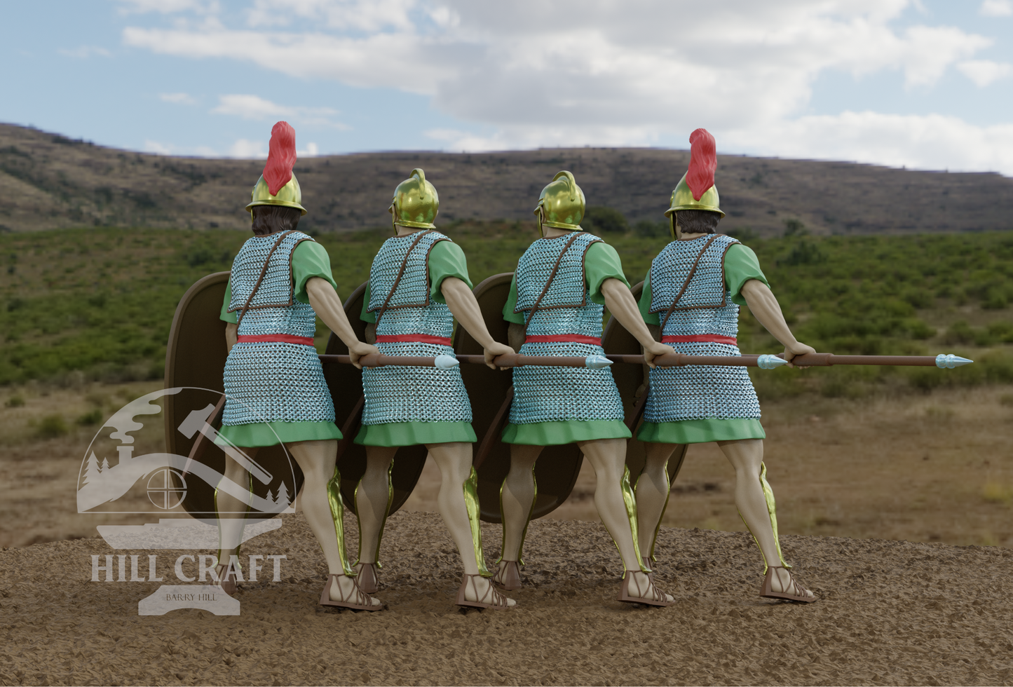 Hill Craft Punic Wars Carthaginian Heavy Libyan Spearmen ATTACK POSE A