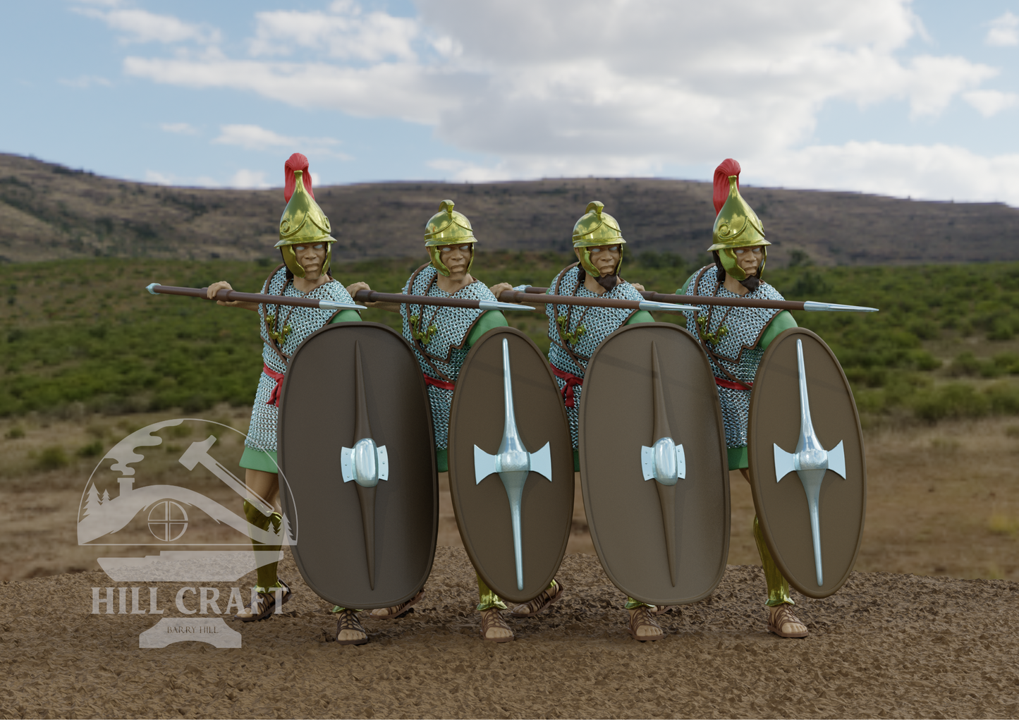 Hill Craft Punic Wars Carthaginian Heavy Libyan Spearmen ATTACK POSE B