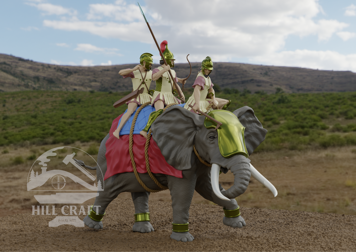 Hill Craft Carthaginian North African War Elephant Pose 2