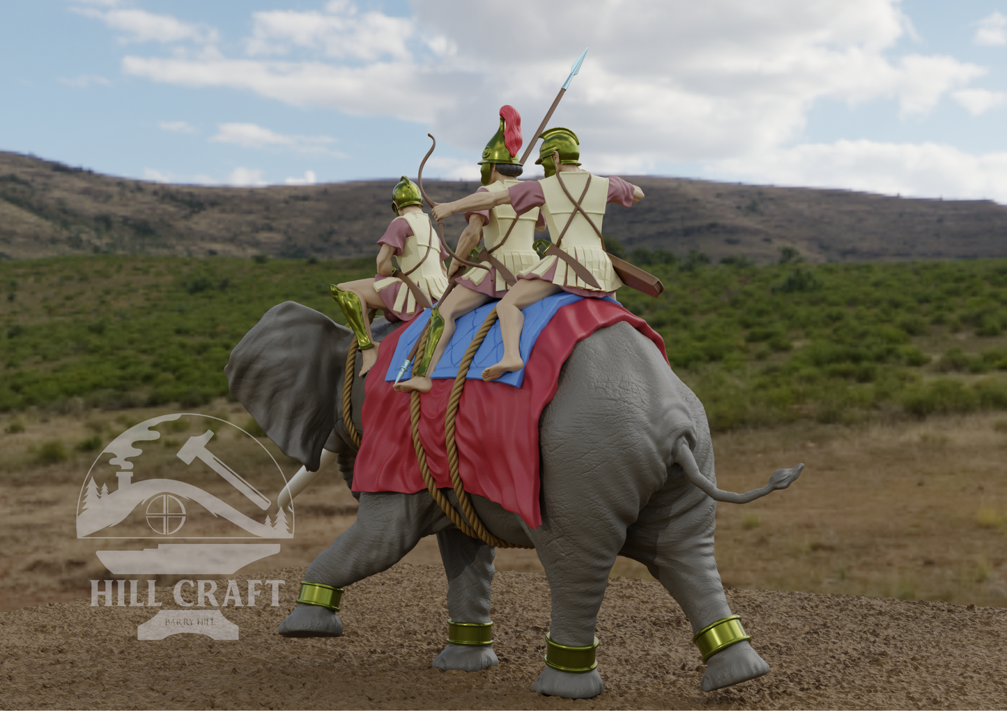 Hill Craft Carthaginian North African War Elephant Pose 2