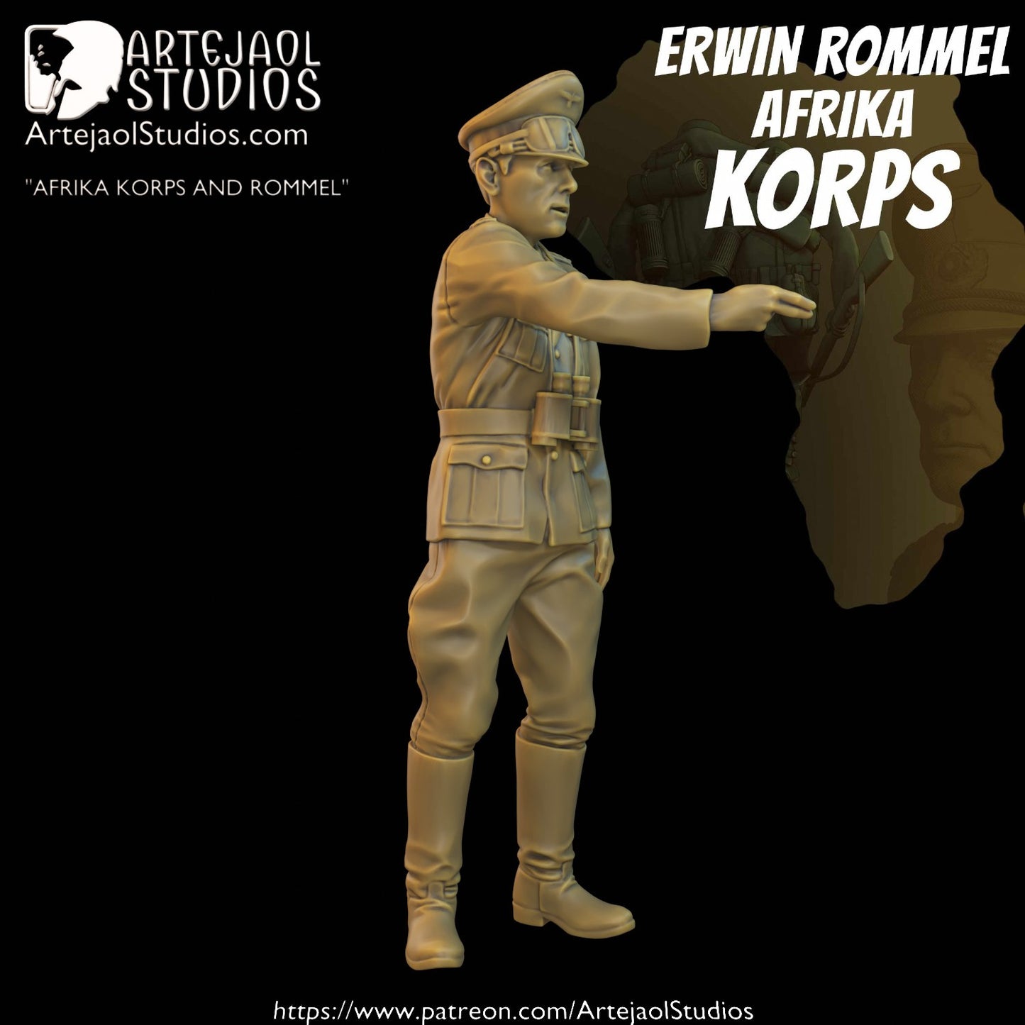 ERWIN ROMMEL AFRICA WW2 Artejaol Studios Miniatures