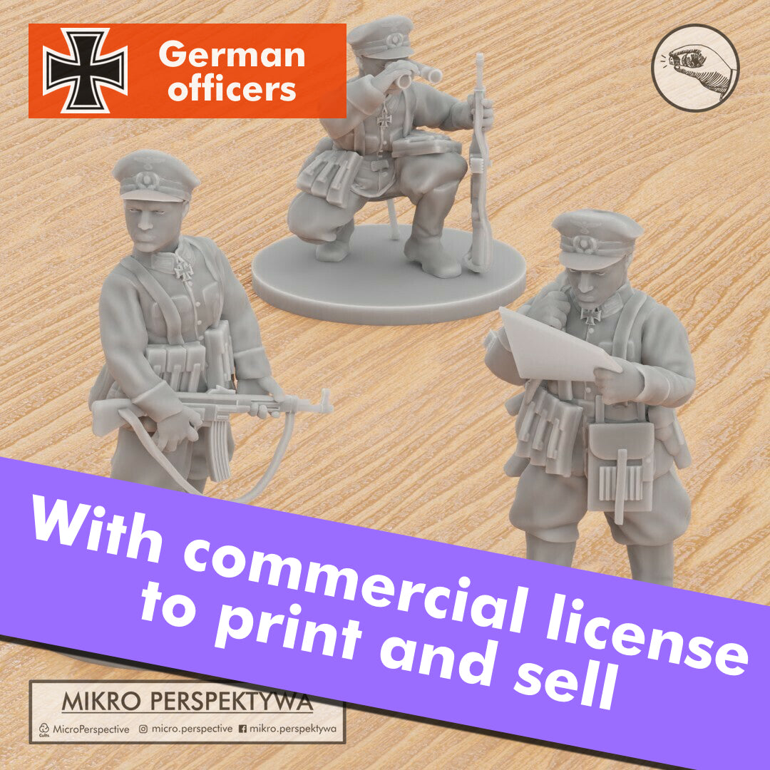 MIKRO PERSPEKTYWA German Officer ww2 miniatures 28mm - 1/72