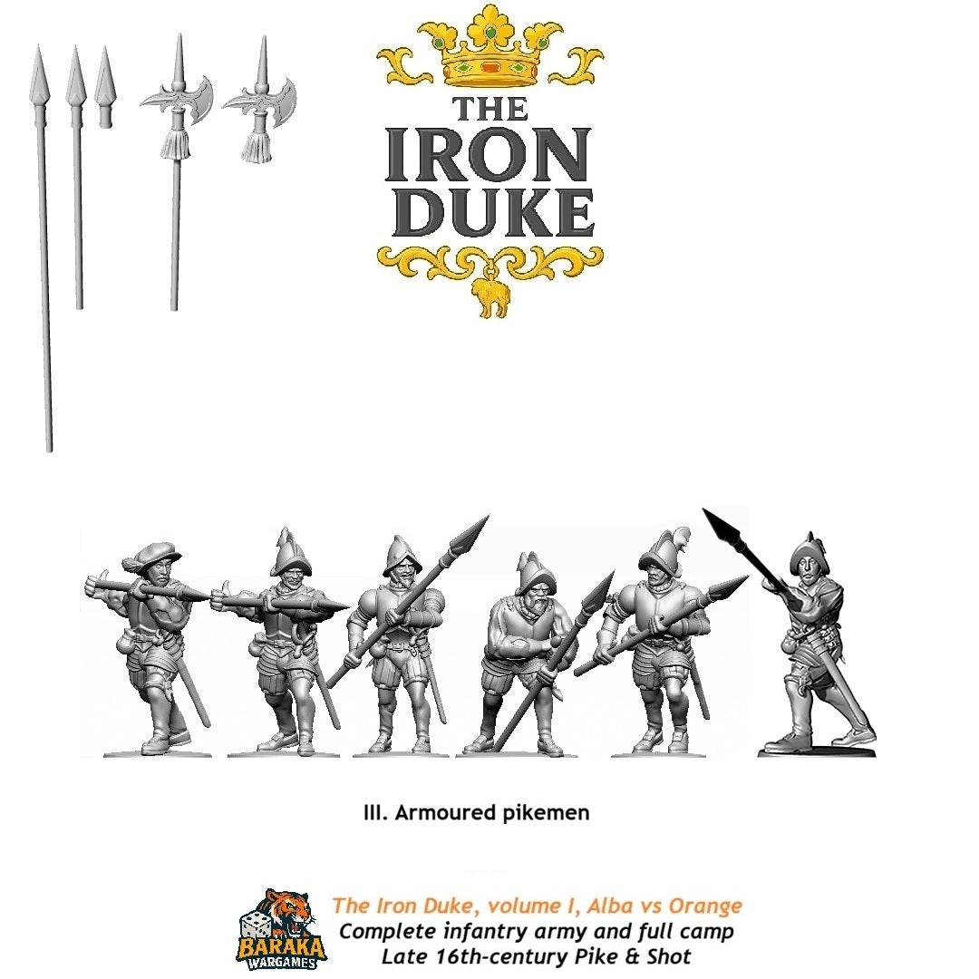ARMOURED PIKEMEN BARAKA WARGAMES 28mm/1.72/15mm