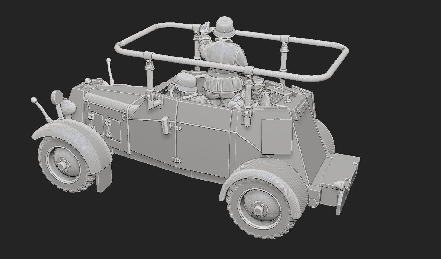 JUST SOME MINIATURES KFZ 14 with crew 28mm