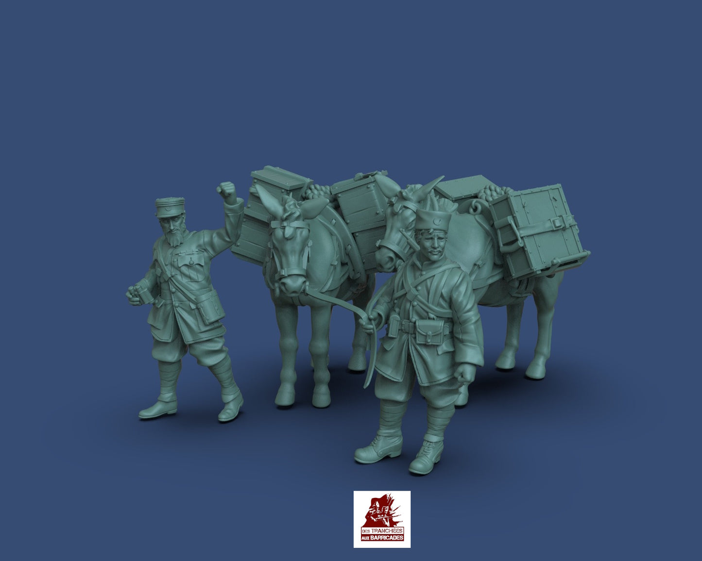 Des tranchées aux barricades Capitaine Pisani complete set 28mm