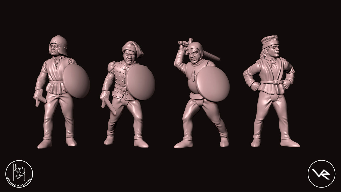 ROTELLIERI COMPAGNIE DI VENTURA 15th CENTURY 28mm_1/72 SET 5