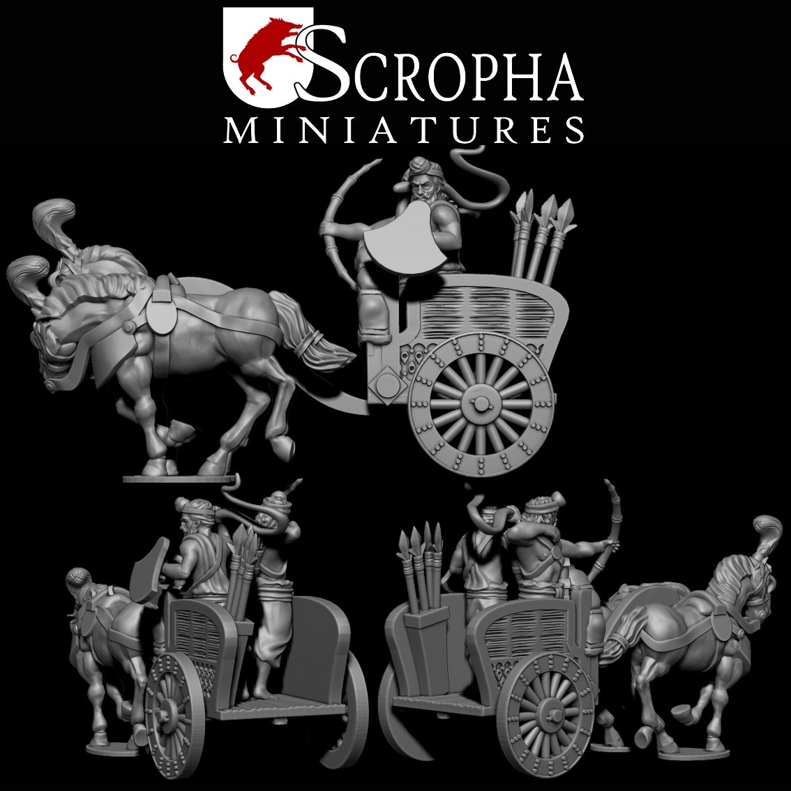 Scropha Miniatures Indian army indian classical chariots 15mm / 28mm