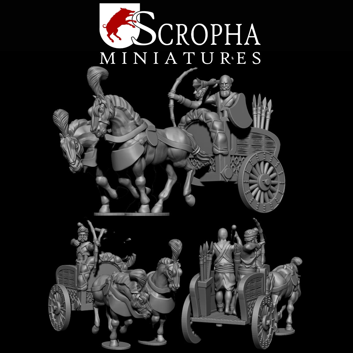 Scropha Miniatures Indian army indian classical chariots 15mm / 28mm