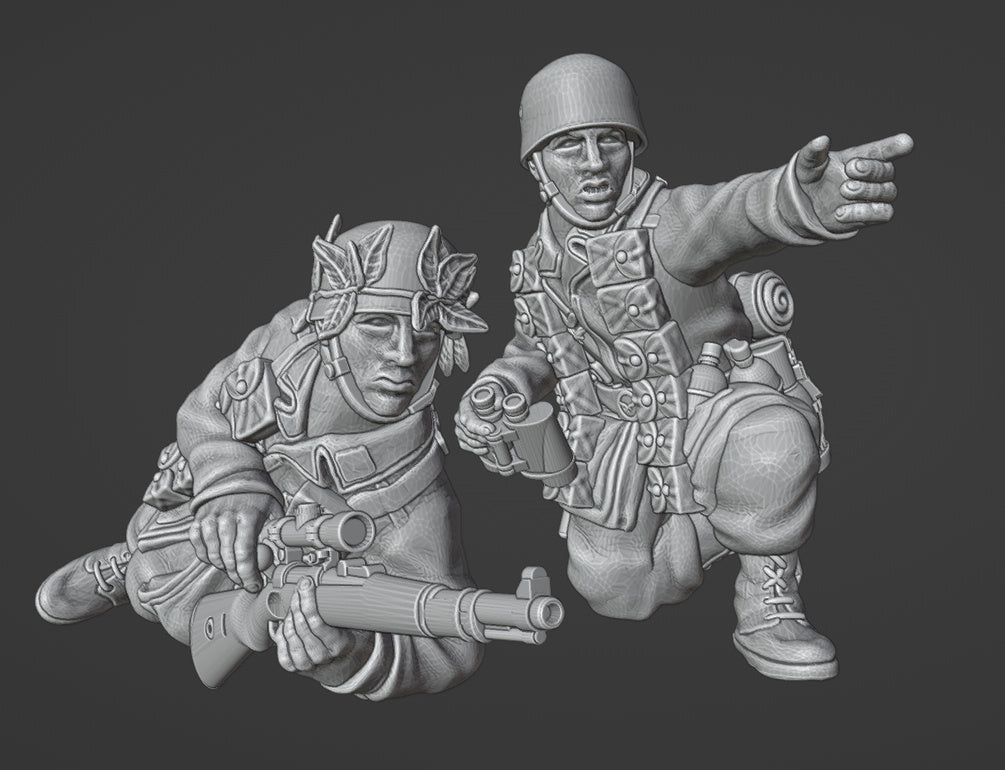 Colonel Muller Miniatures German Fallschirmjager Sniper Team 1 28mm