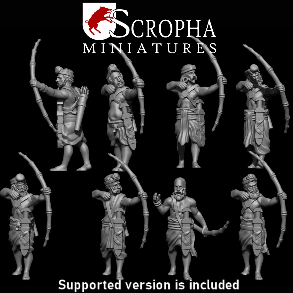 Scropha Miniatures Indian army classical indian bowmens 15mm / 28mm