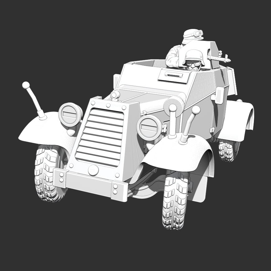 JUST SOME MINIATURES KFZ 13 with crew 28mm