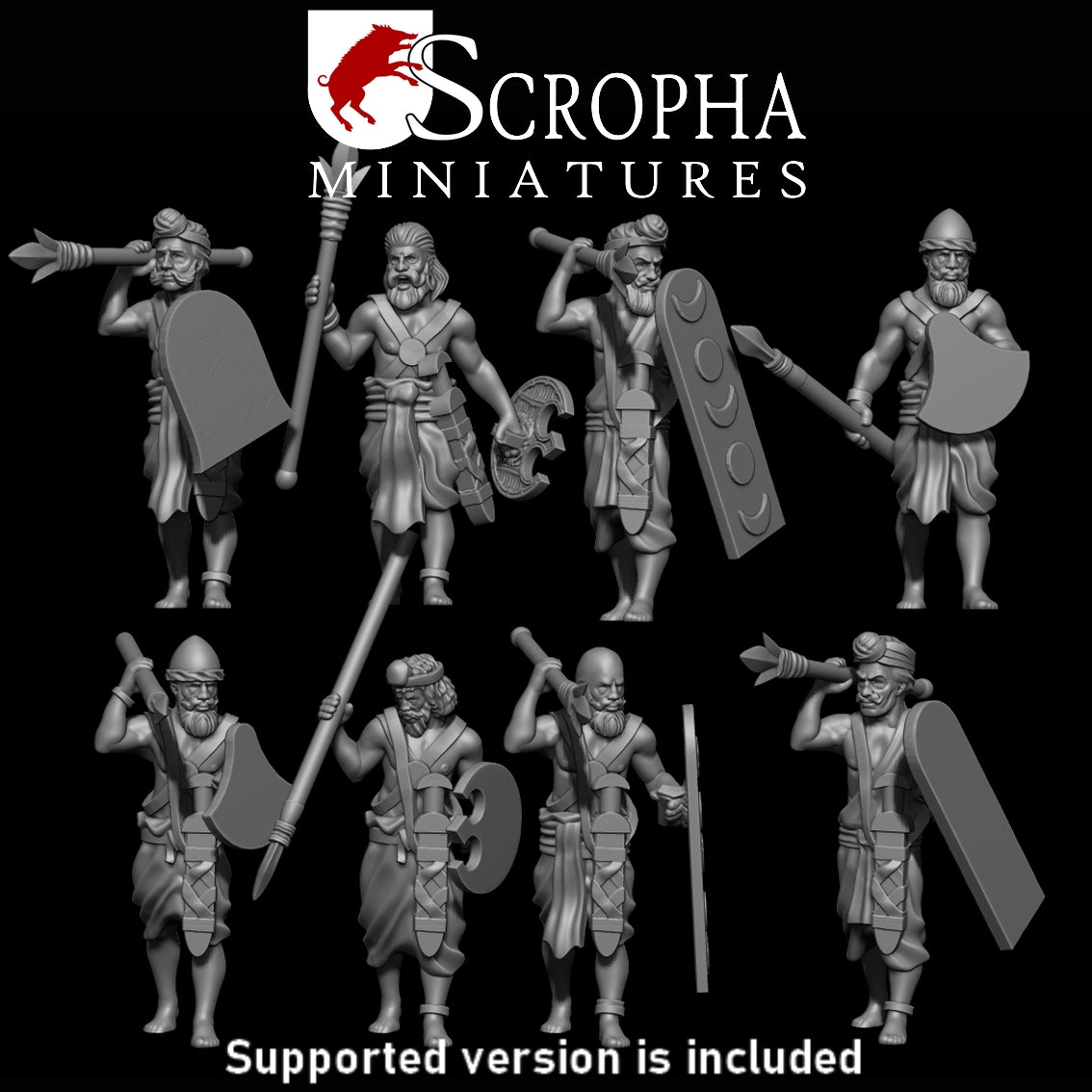 Scropha Miniatures Indian army classical indian infantry spearmens 15mm / 28mm