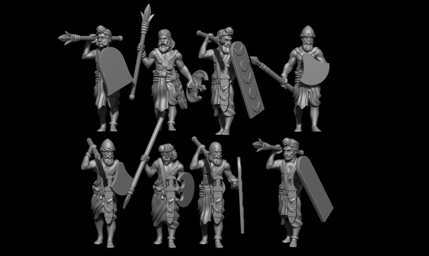 Scropha Miniatures Indian army classical indian infantry spearmens 15mm / 28mm