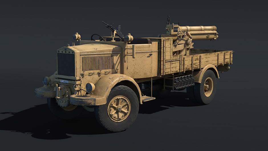 Wargame 3d Autocannone da 100/17 su Lancia 3RO Italy WW2