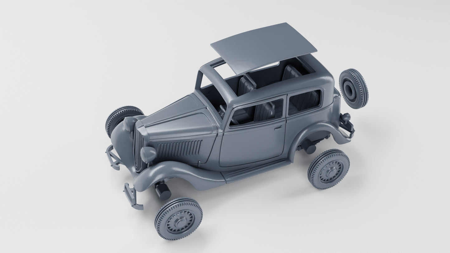 Wargame 3d Fiat 508C Balilla (Italy, WW2) 15mm e 28mm