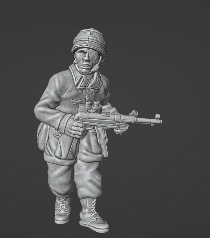 Colonel Muller Miniatures German paratrooper officer SMG (MP40) 28mm