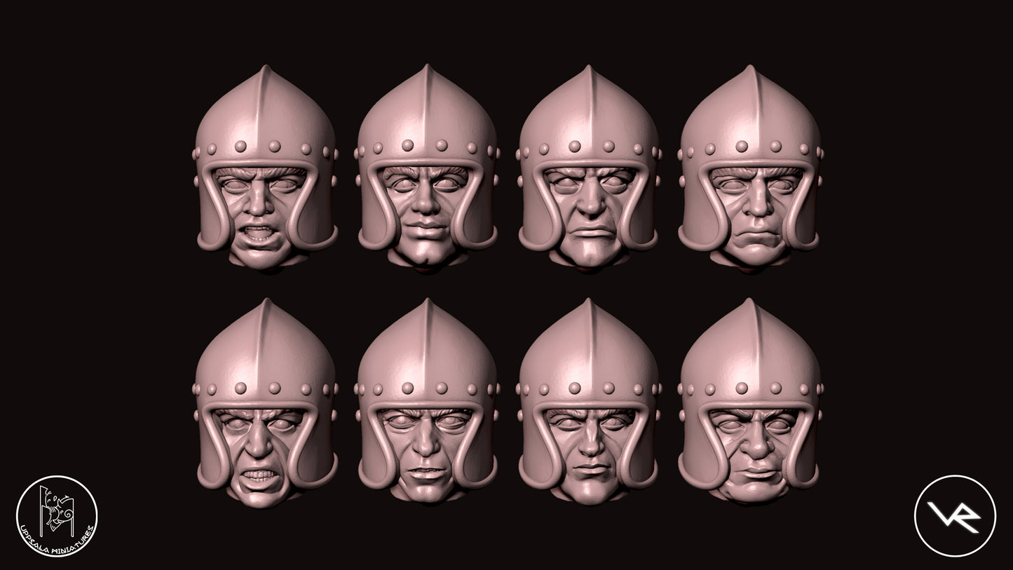 HEADS-TESTE COMPAGNIE DI VENTURA 15th CENTURY 28mm_1/72 SET 5