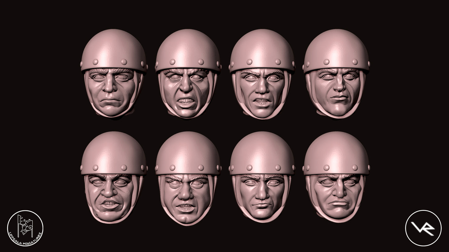 HEADS-TESTE COMPAGNIE DI VENTURA 15th CENTURY 28mm_1/72 SET 6