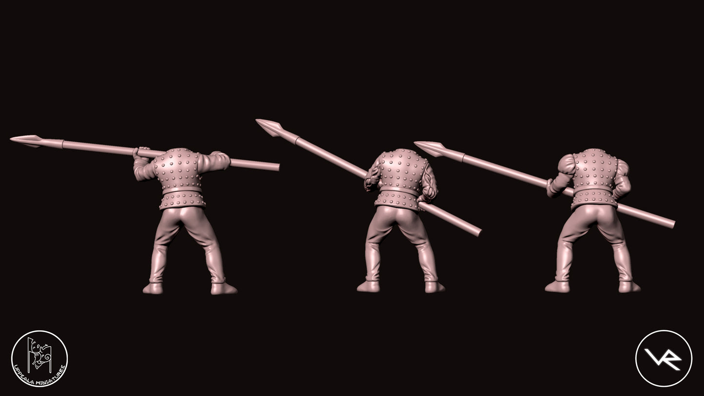 LANZELONGHE COMPAGNIE DI VENTURA 15th CENTURY 28mm_1/72 SET 3