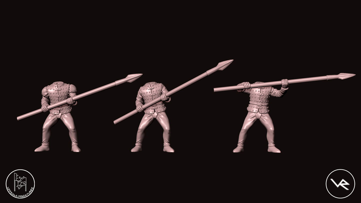 LANZELONGHE COMPAGNIE DI VENTURA 15th CENTURY 28mm_1/72 SET 3
